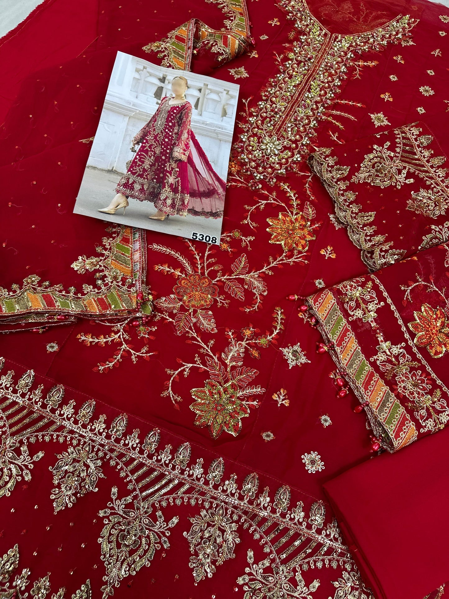 Maria B Chiffon PartyWear Dress |5308