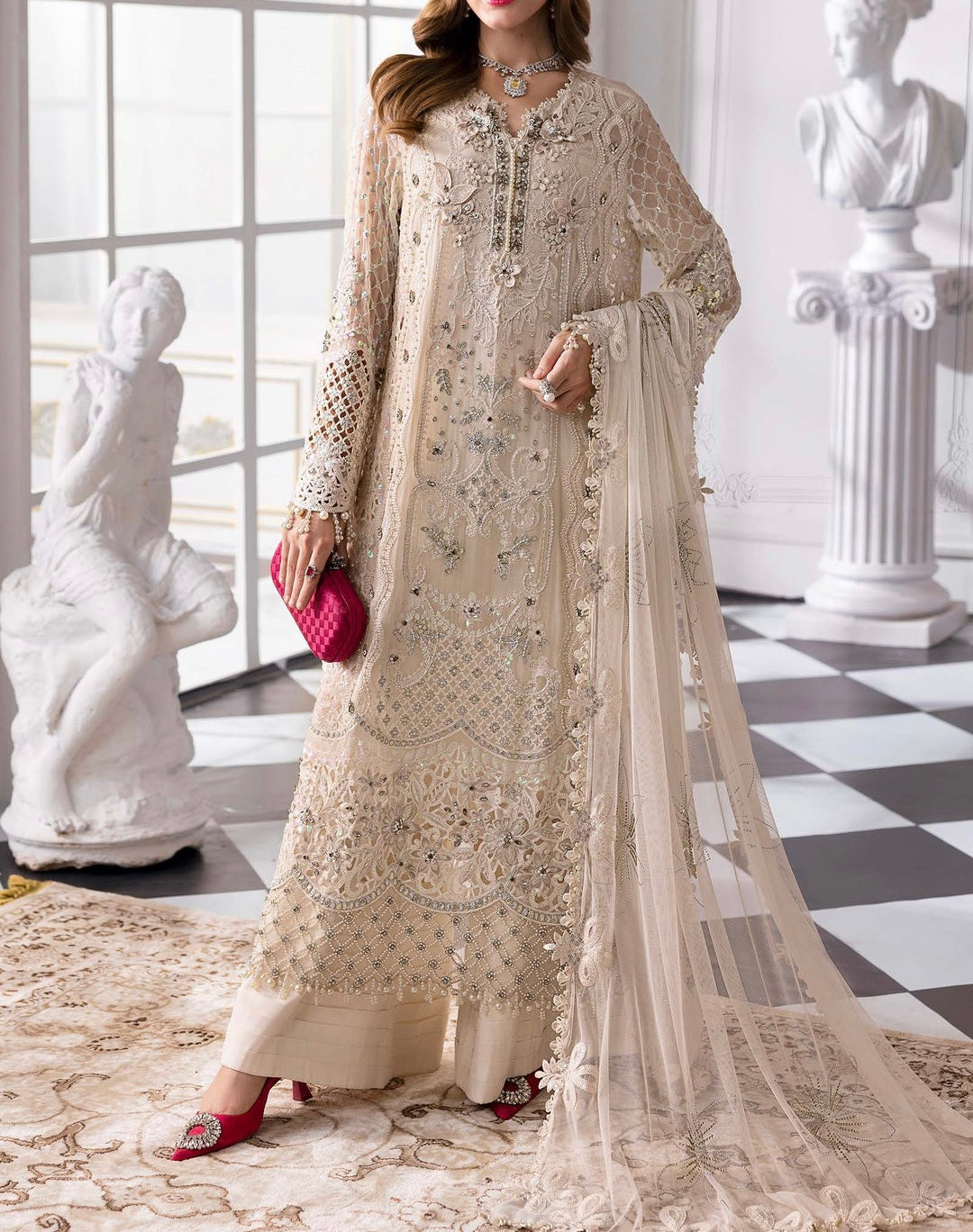 Maria B Luxury Chiffon Party Wear Dress | SC-5290
