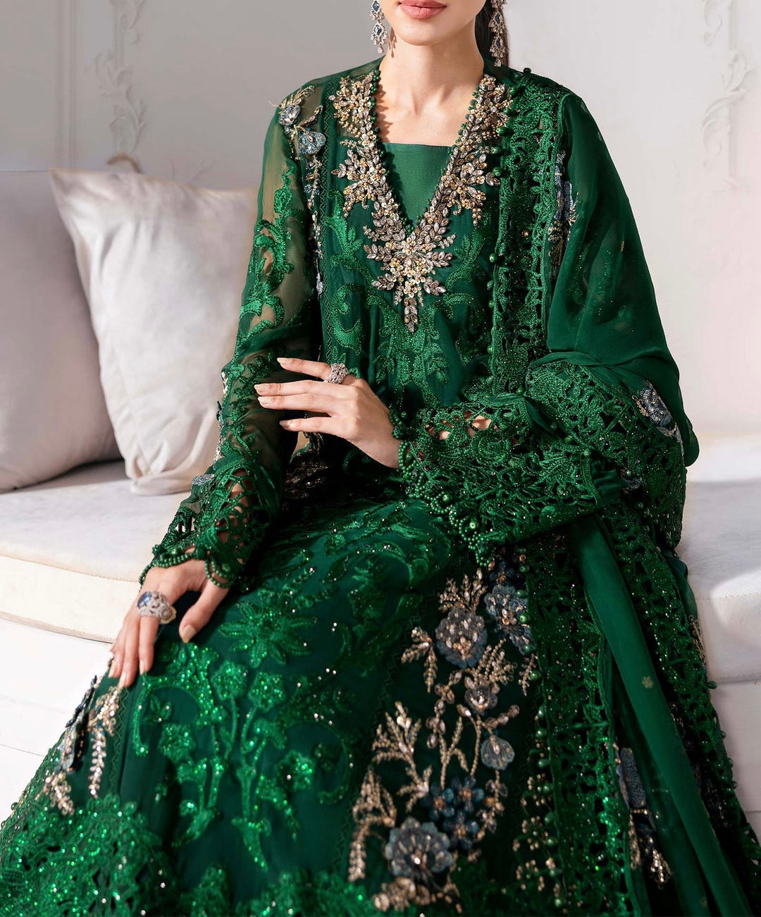 Maria B Luxury Chiffon Party Wear Dress | SC-5289