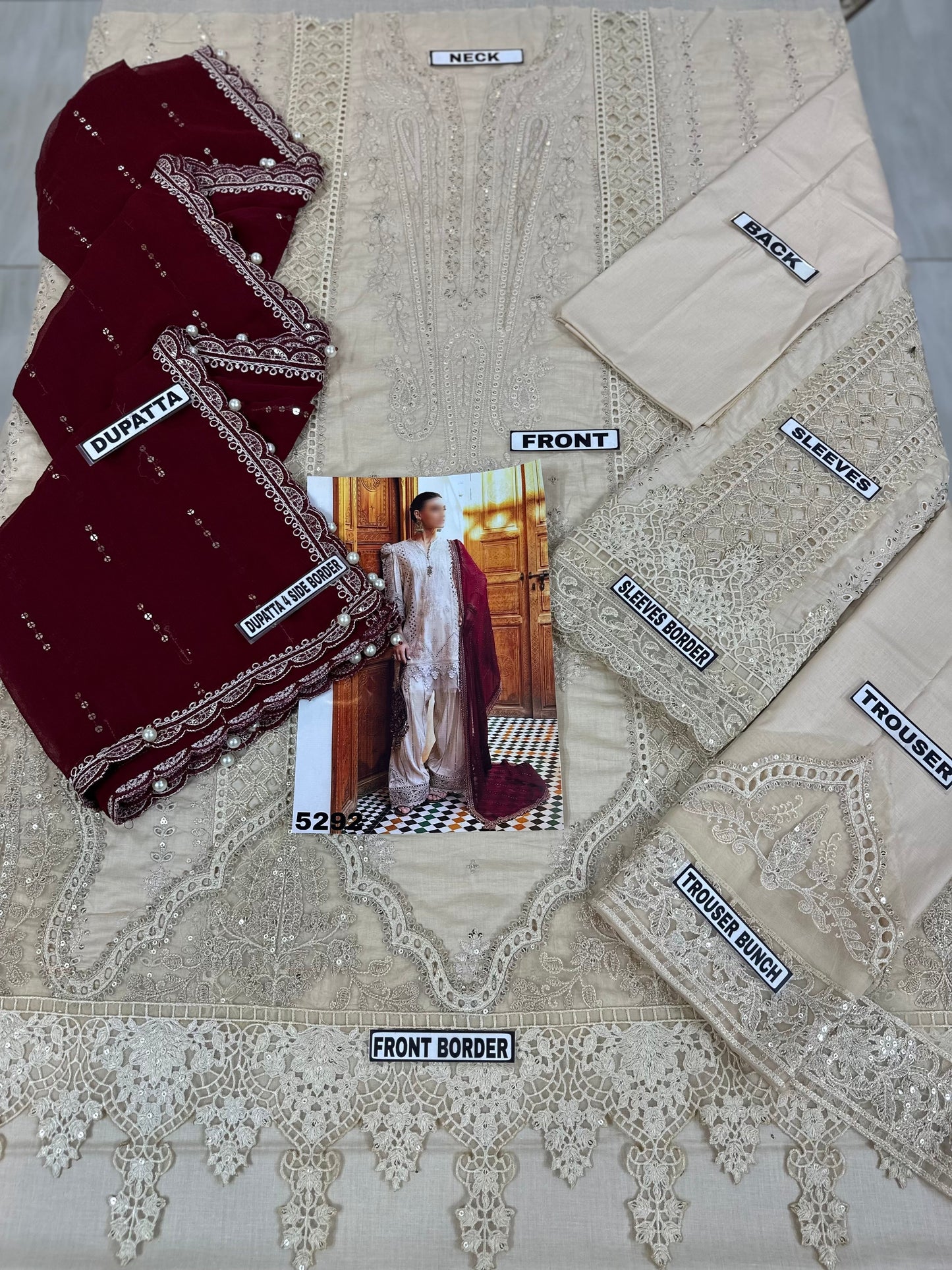 Maria B Luxury Lawn Chicken Kari Partywear Dress |SC-5292