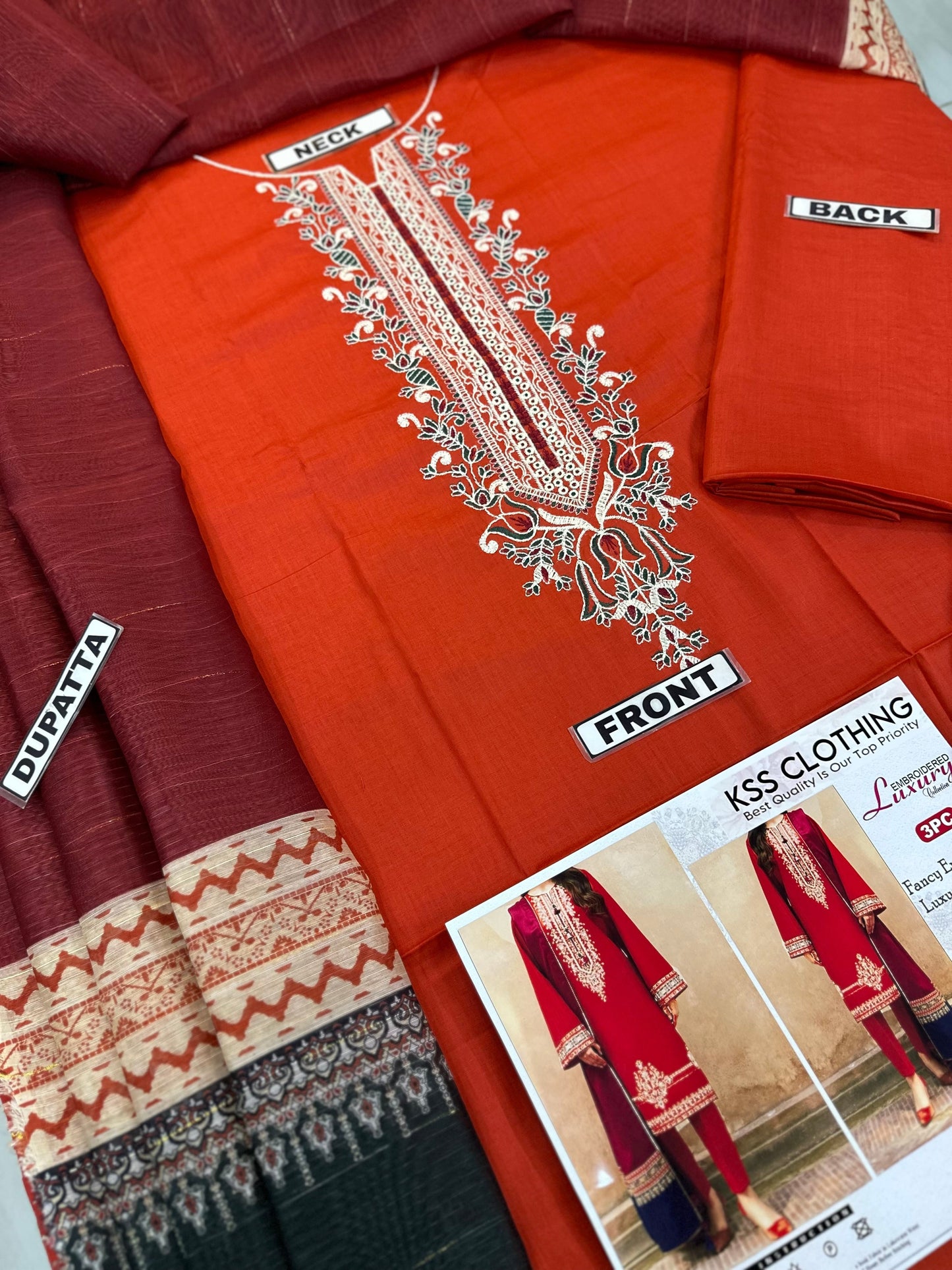 Clothing Lawn Luxury Party Wear Dress | SC-5265 ( Unstitched )