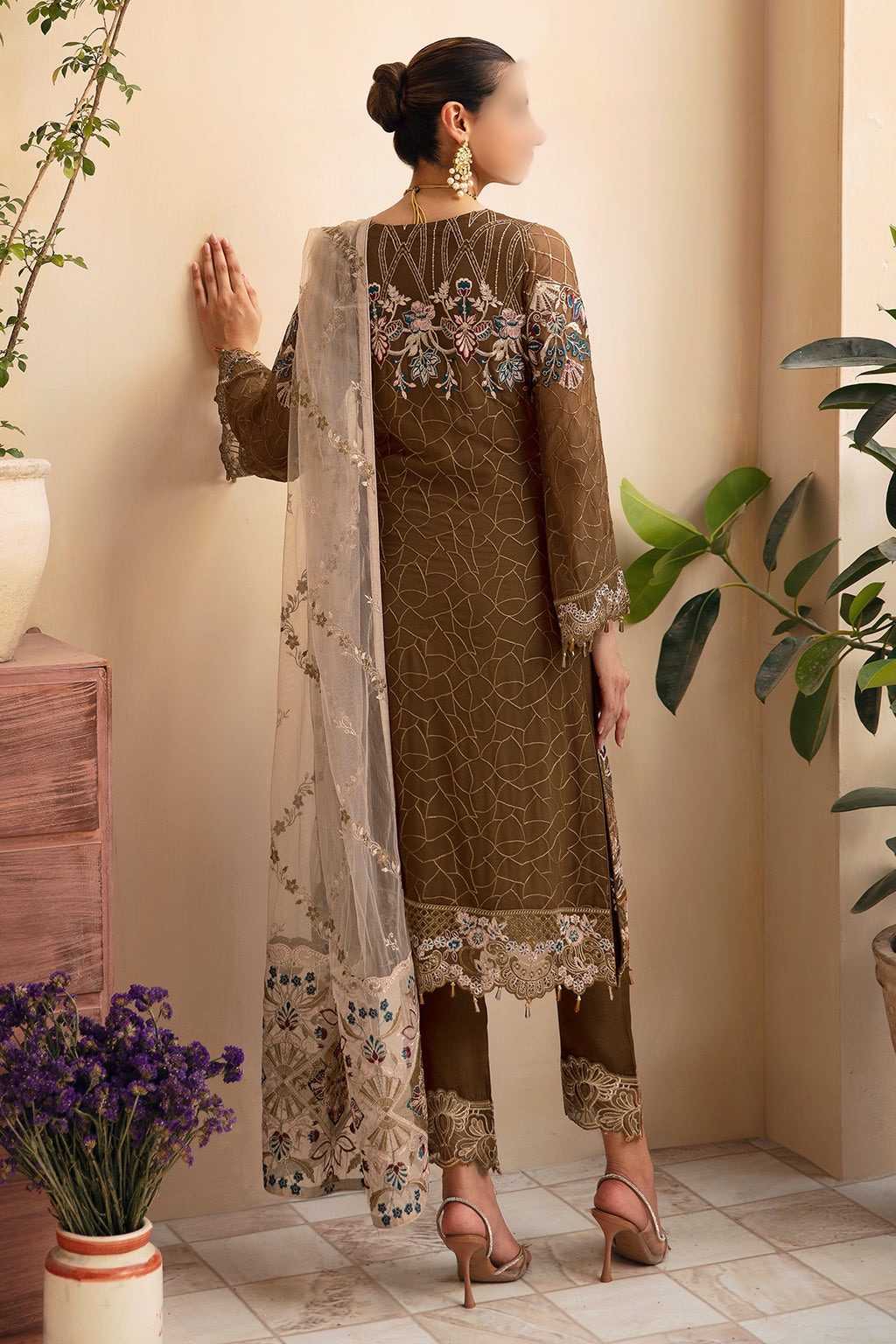 Ramsha Chiffon With Dupatta Party Wear Dress | SC-193