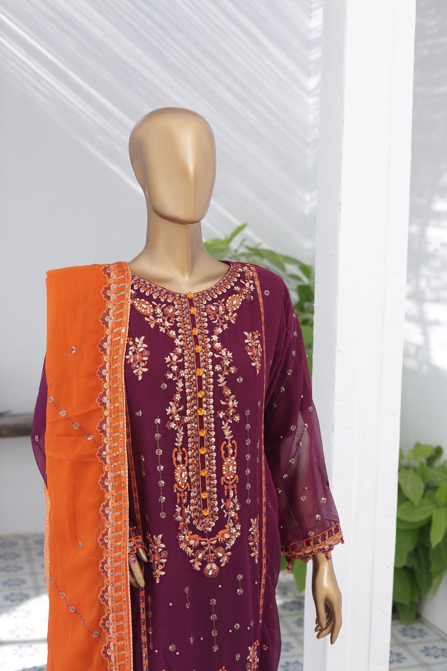Husn-E-Suroshi Chiffon Collection 2025 | SR-03 (RANGEEN)