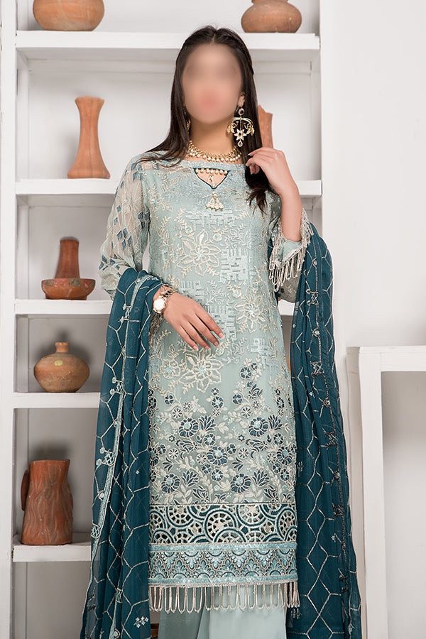 Emaan Adeel chiffon Partywear Dress | SC-1107