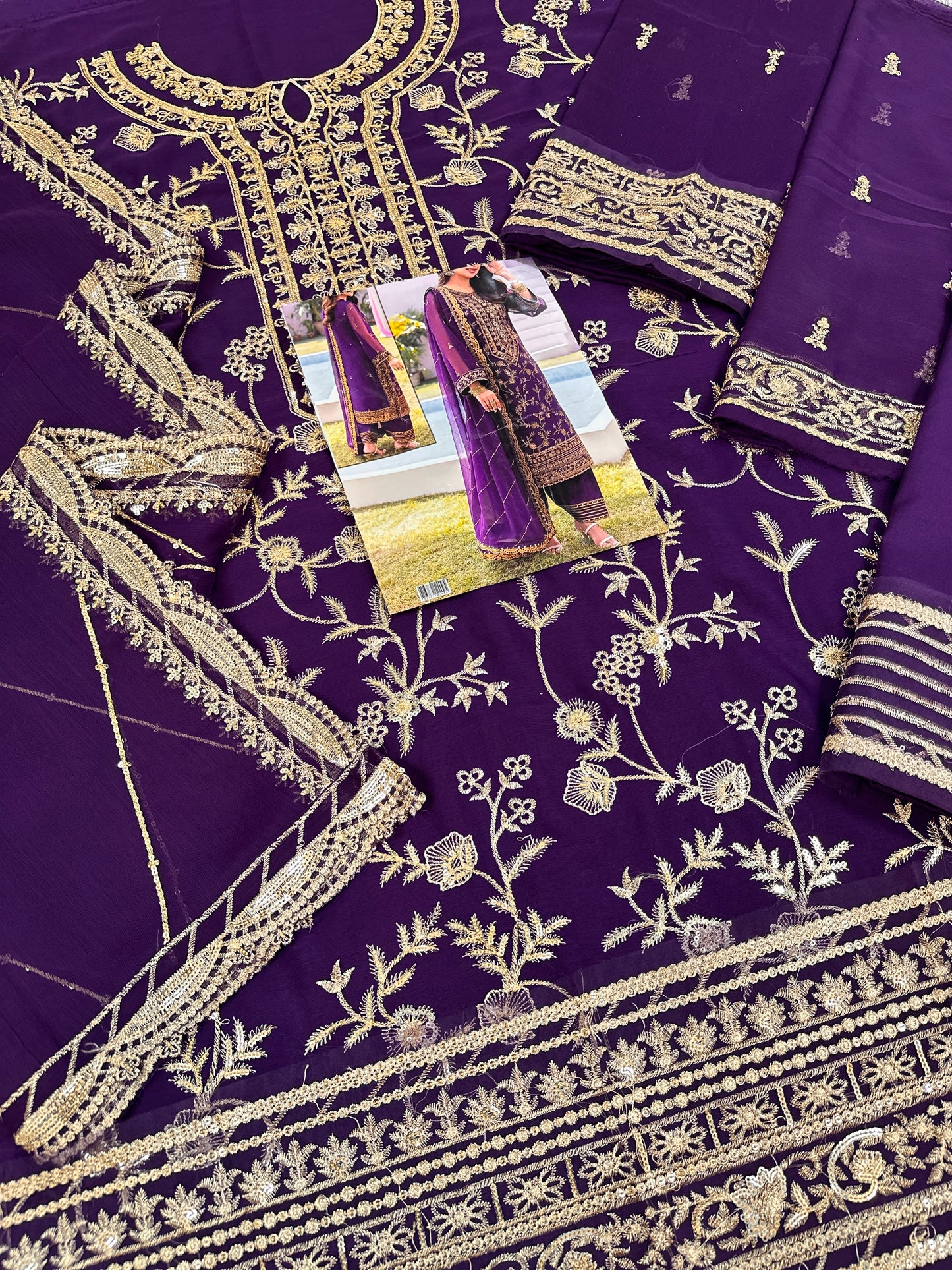 Asim Jofa Luxury Chiffon Collection 3 Piece Unstitched |5344