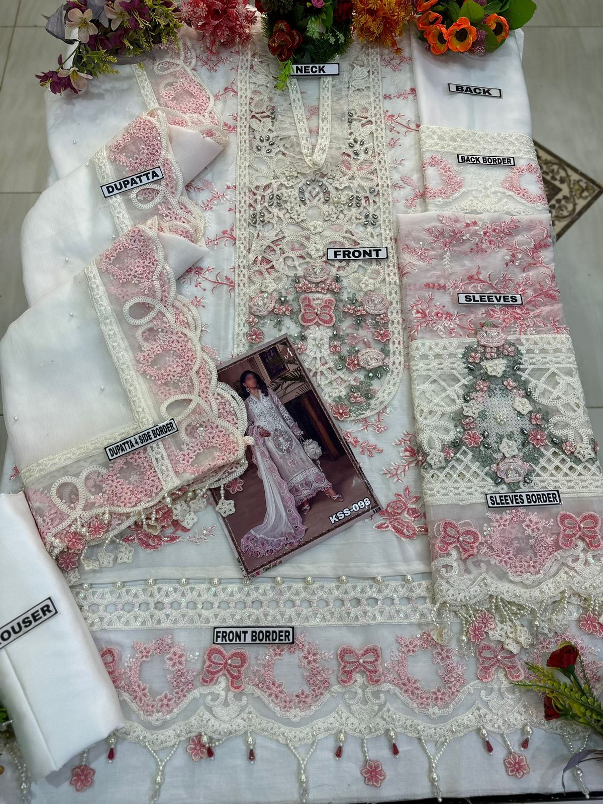 Maria B Chiffon luxury Partywear Dress | SC-098