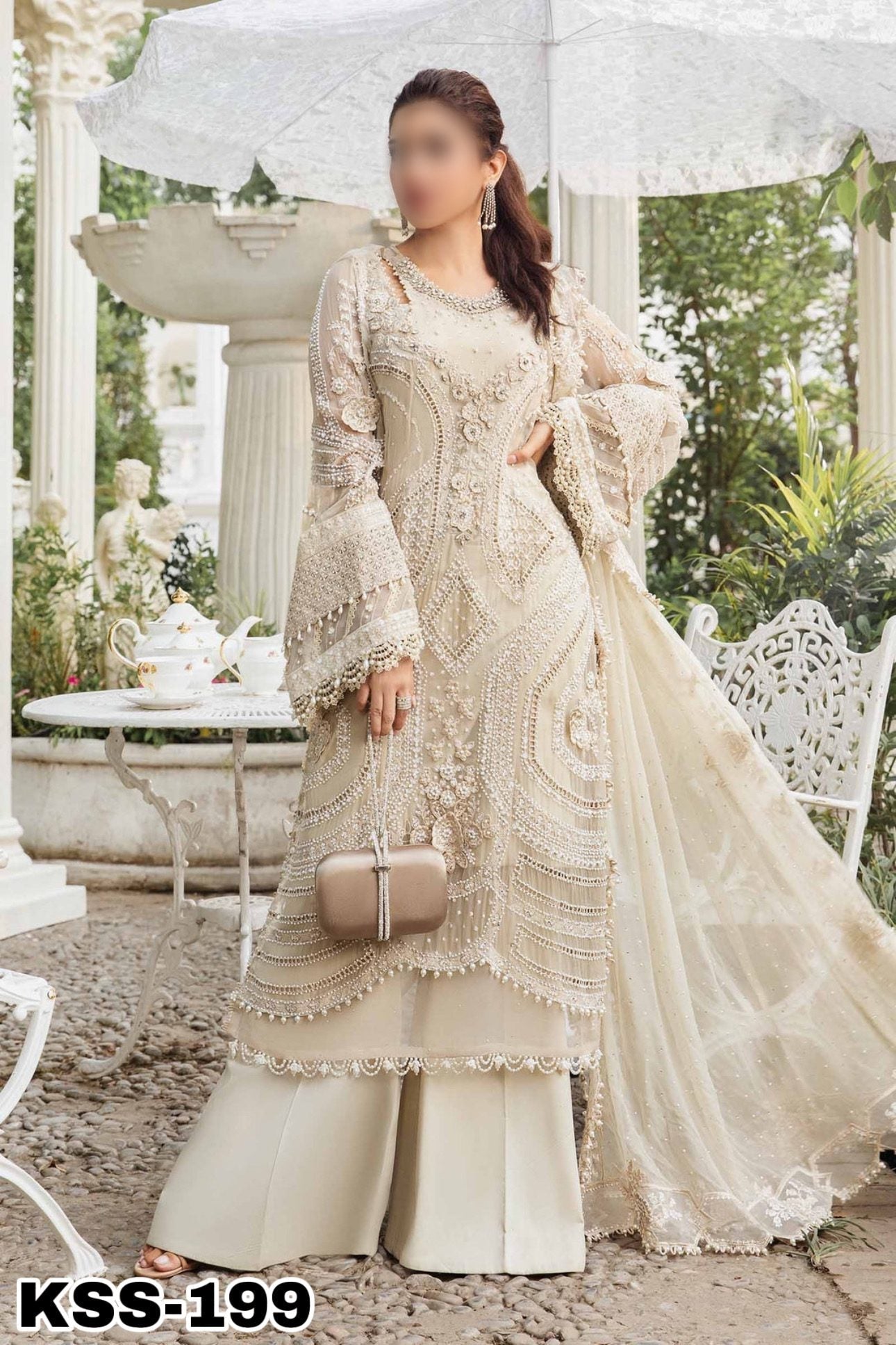 Maria B New Luxury Chiffon Party Wear Dress | SC-199