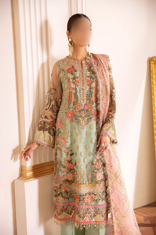 Baroque Luxury  Net PartyWear Dress| SC-001