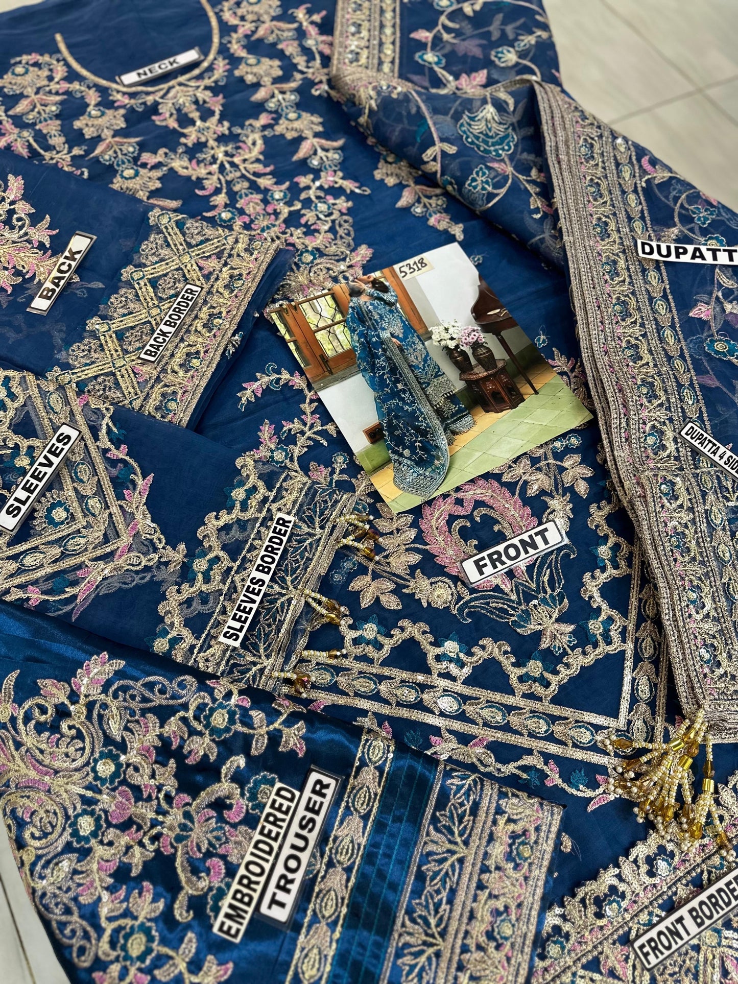 Faiza Saqlain Luxuxy Organza Dress 5318