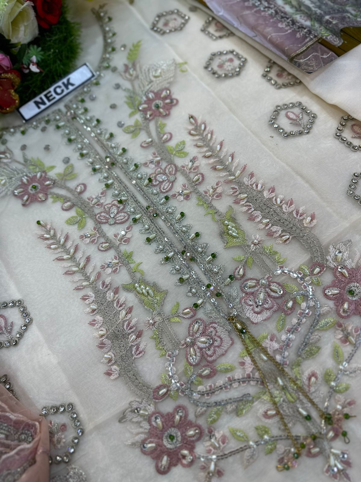 Aga Noor Organza Partywear Dress | SC-112