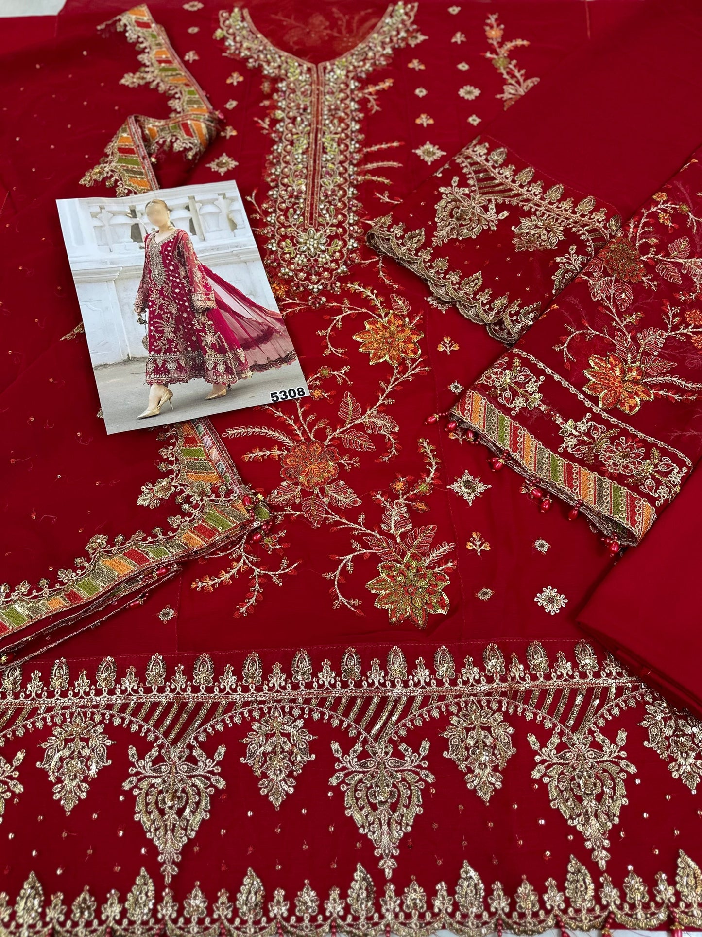 Maria B Chiffon PartyWear Dress |5308