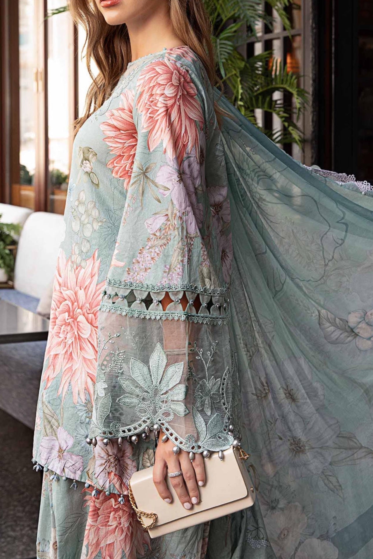 Maria B M Print Lawn Formal Wear Dress | SC-254