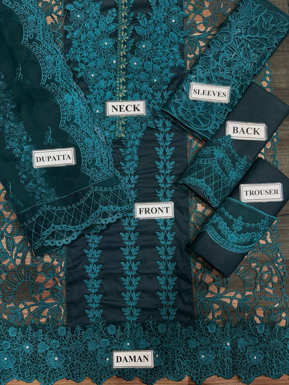 Marib B lawn Chicken Kari PartyWear Dress | SC-5303