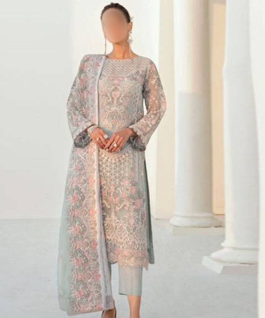 Baroque Luxury Chiffon Partywear Dress | SC-120