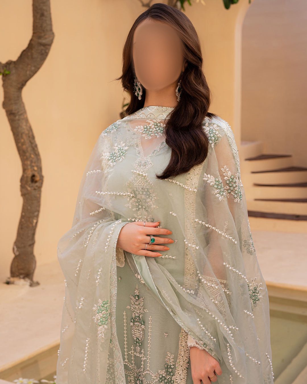 Mushq Luxury Organza Partywear Dress | SC-195