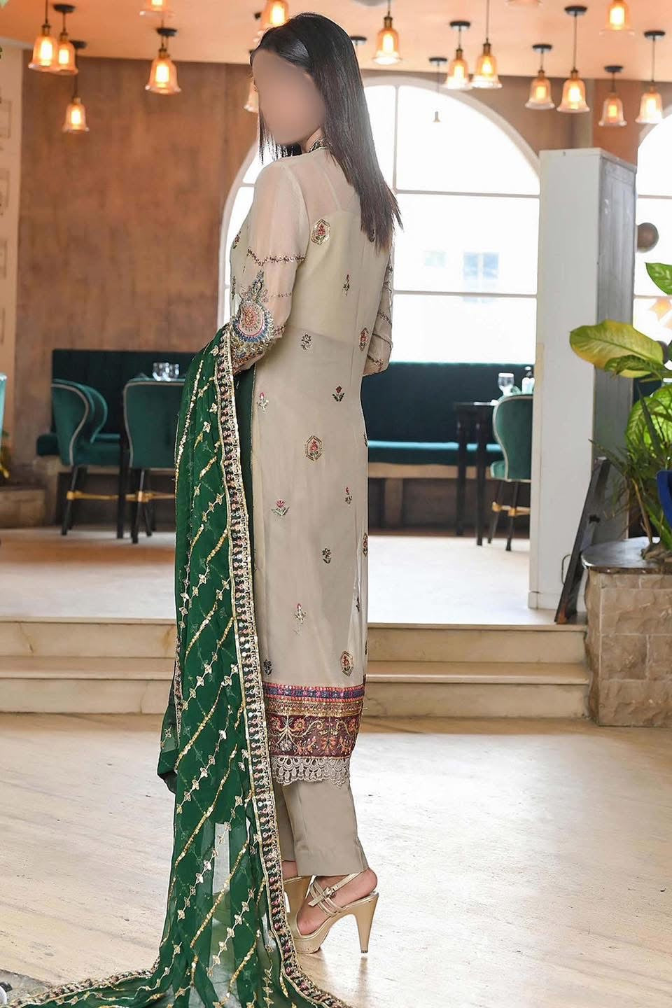 Baroque Chiffon PartyWear Dress Suroshi SC-60