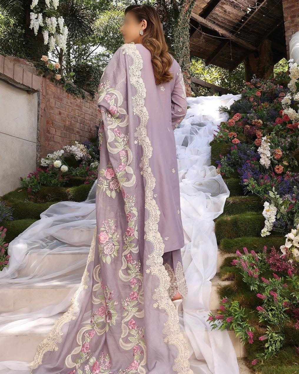 Elaaf Lawn Chikan Kari PartyWear Dress | SC-189