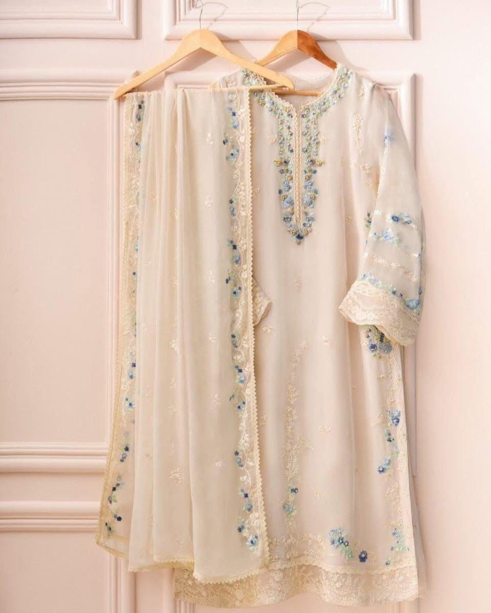 Aga Noor Chiffon Partywear Dress By Khansa Arts | SC-110