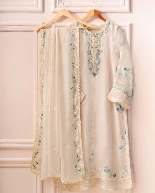 Aga Noor Chiffon Partywear Dress By Khansa Arts | SC-110