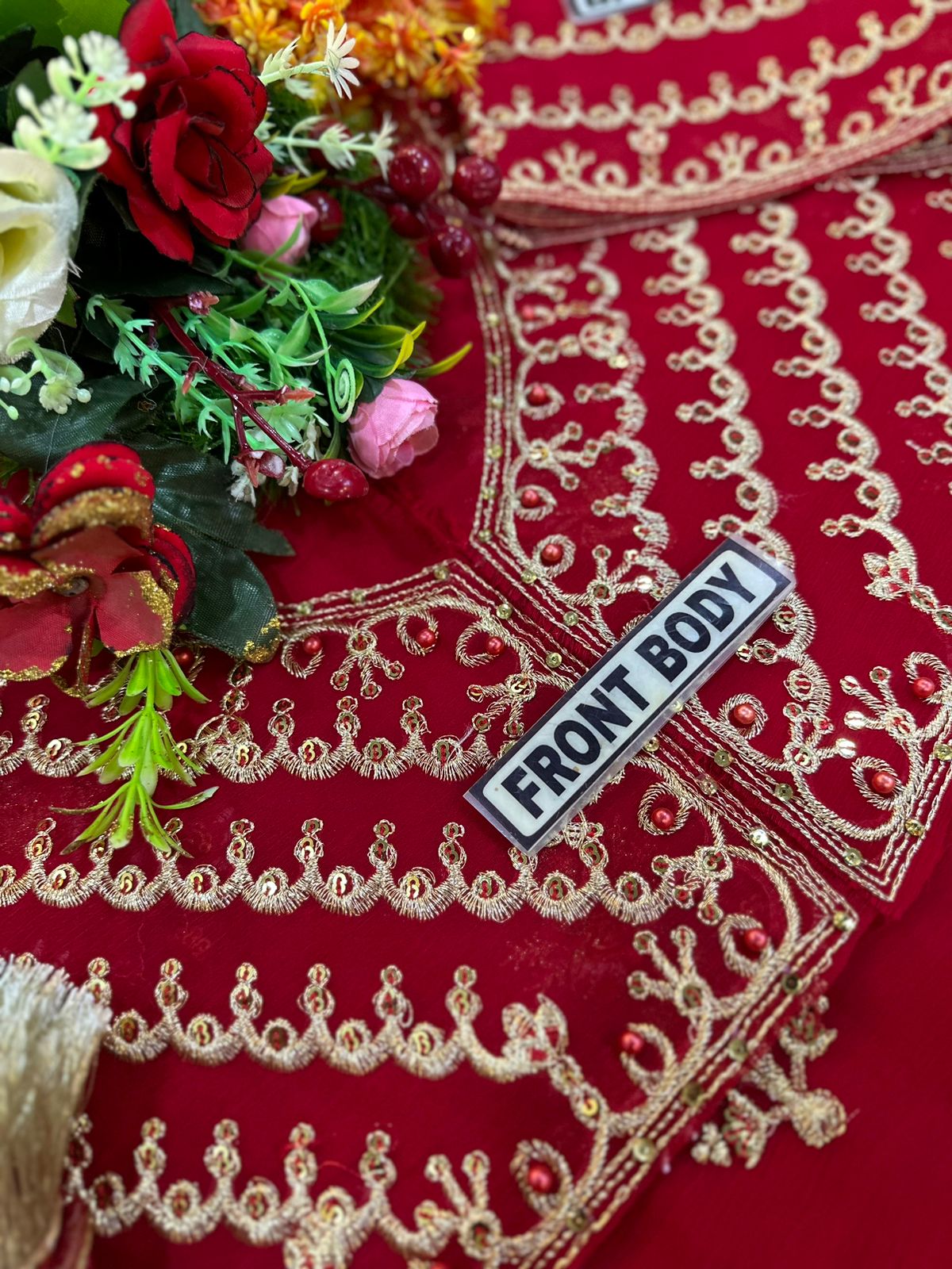 Imrozia Luxury Chiffon Partywear Dress | SC-109