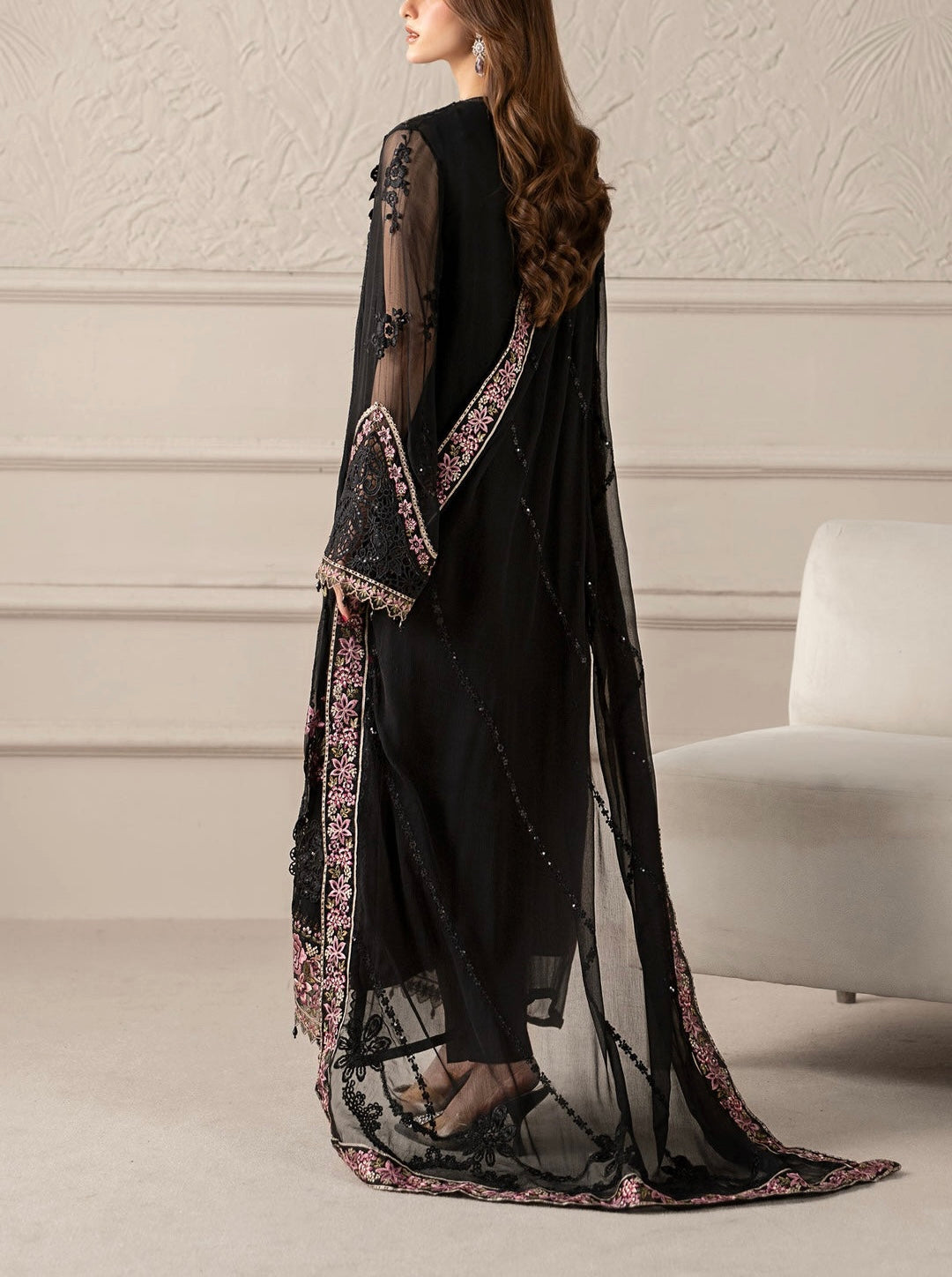 Maria B Chiffon PartyWear Dress |5322