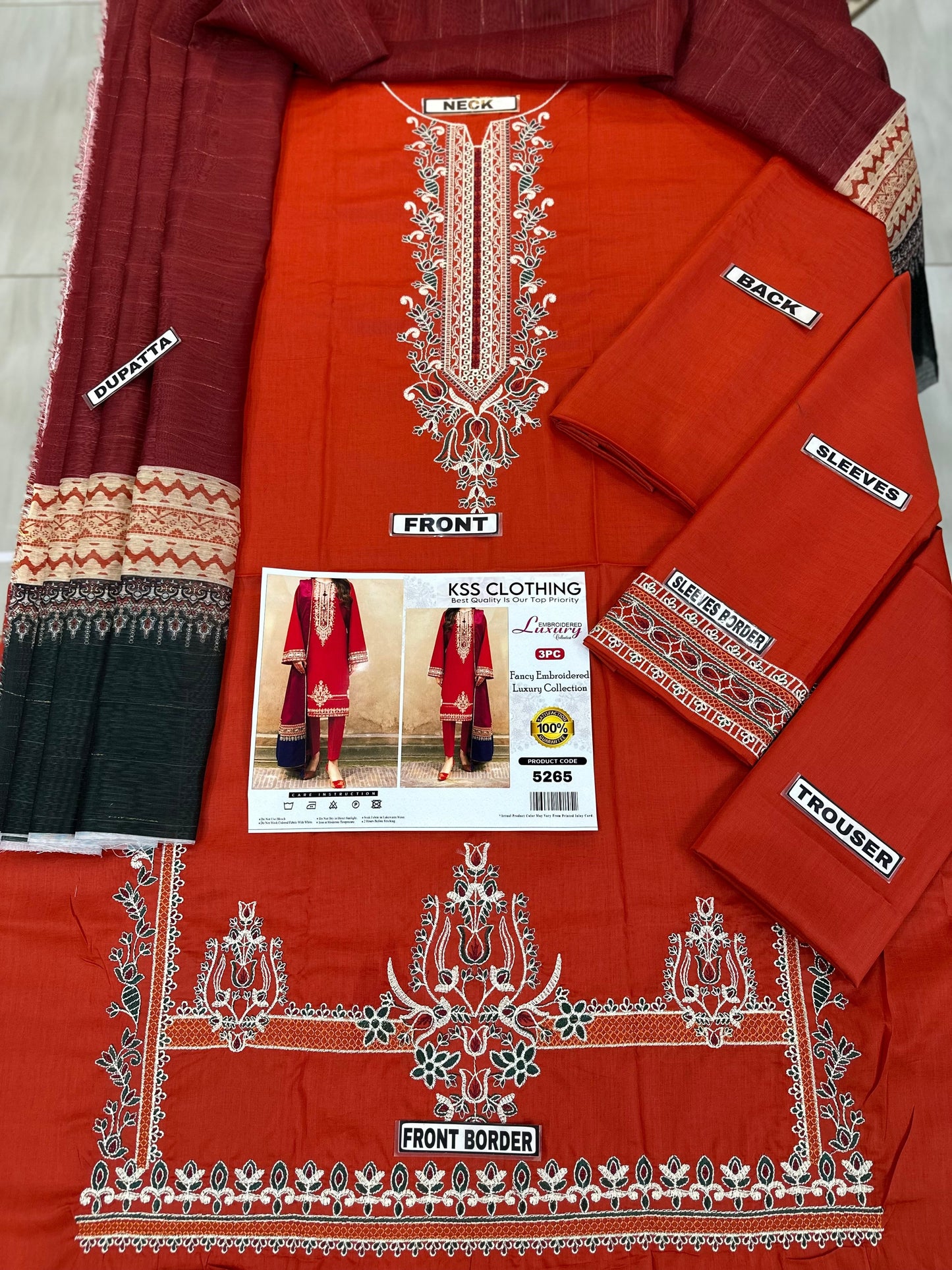 Clothing Lawn Luxury Party Wear Dress | SC-5265 ( Unstitched )