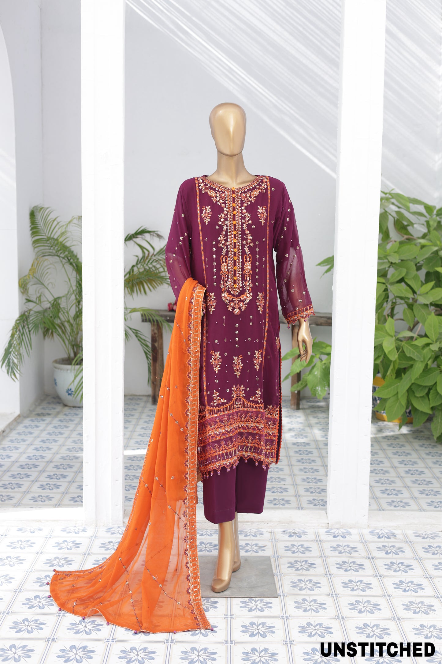 Husn-E-Suroshi Chiffon Collection 2025 | SR-03 (RANGEEN)