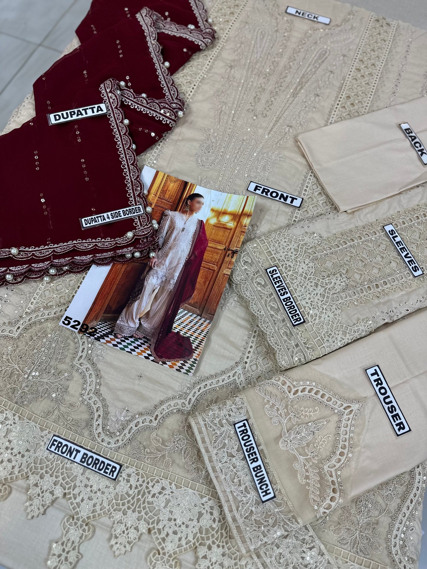 Maria B Luxury Lawn Chicken Kari Partywear Dress |SC-5292