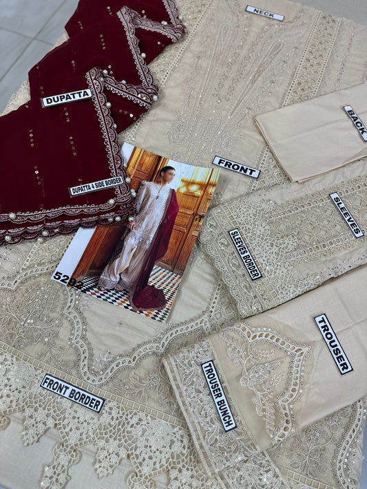 Maria B Luxury Lawn Chicken Kari Partywear Dress |SC-5292