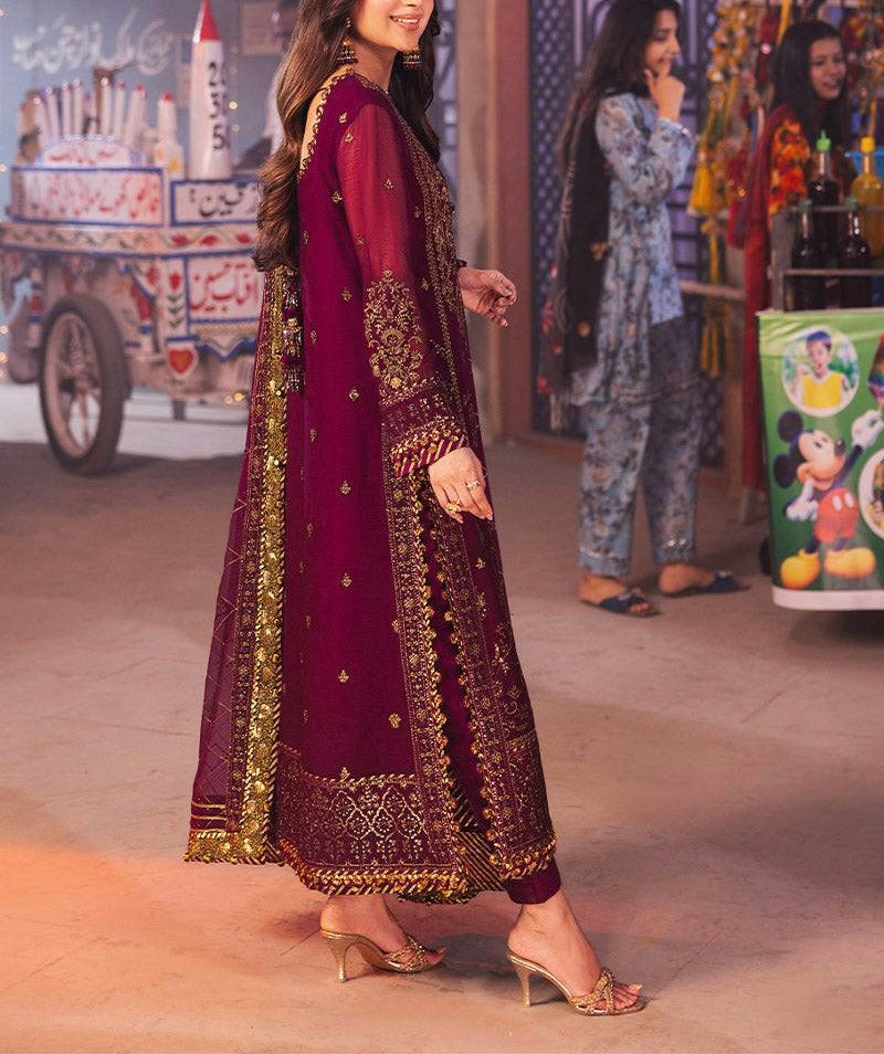 Asim Jofa Embroidered Luxury Chiffon 3 Piece Unstitched|5342