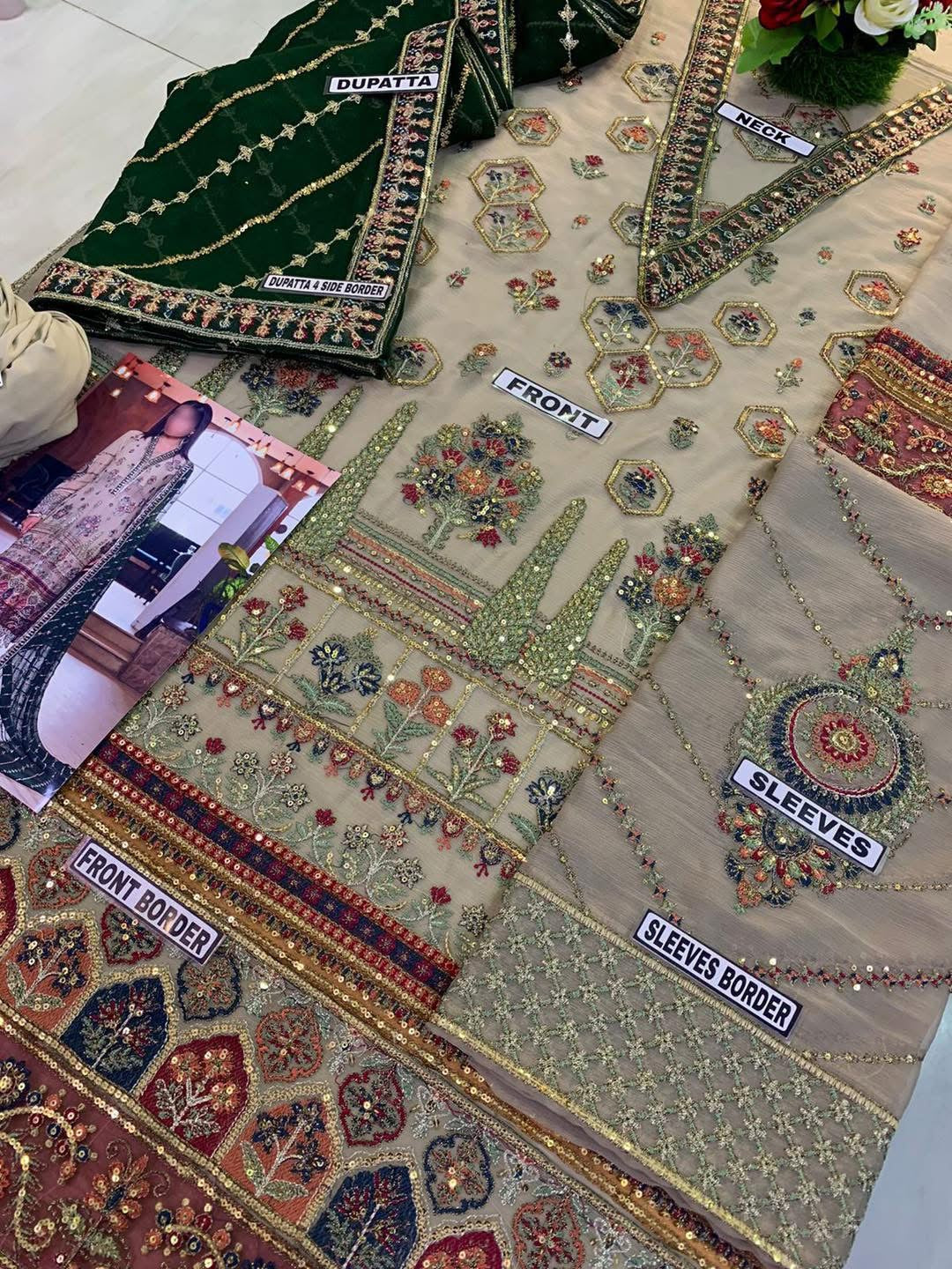 Baroque Chiffon PartyWear Dress Suroshi SC-60