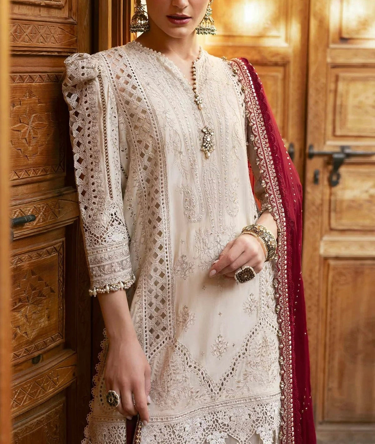 Maria B Luxury Lawn Chicken Kari Partywear Dress |SC-5292