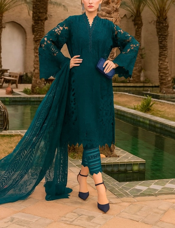 Marib B lawn Chicken Kari PartyWear Dress | SC-5303