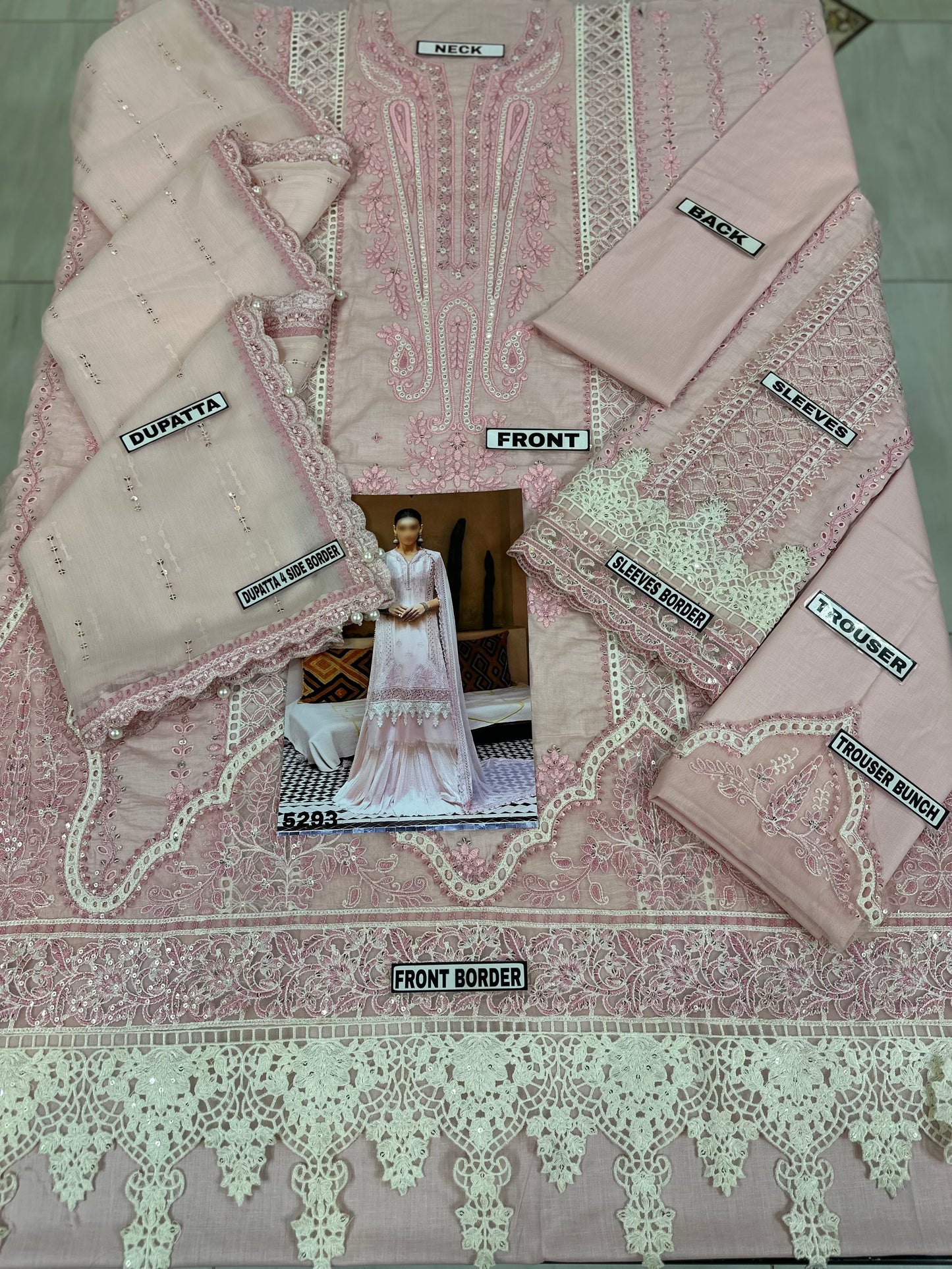 Maria B Luxury Lawn Chicken Kari Partywear Dress |SC-5293