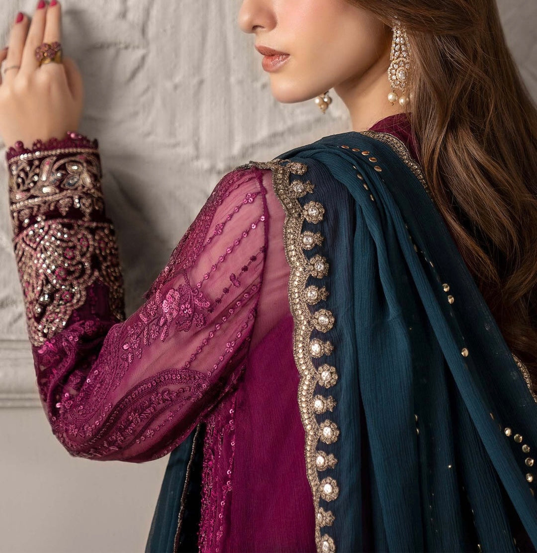 Maria B Chiffon PartyWear Dress |5321