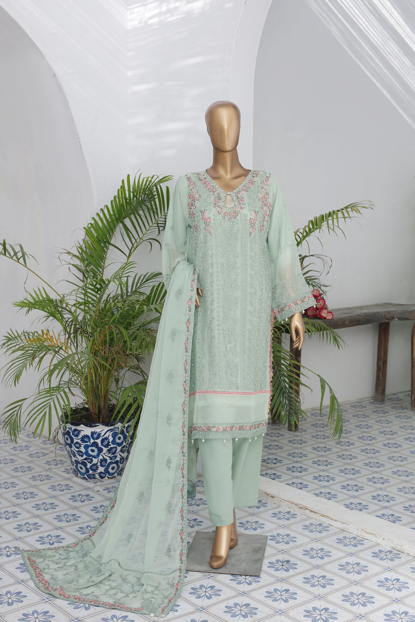 Husn-E-Suroshi Chiffon Collection 2025 | SR-07 (MOHABBAT)