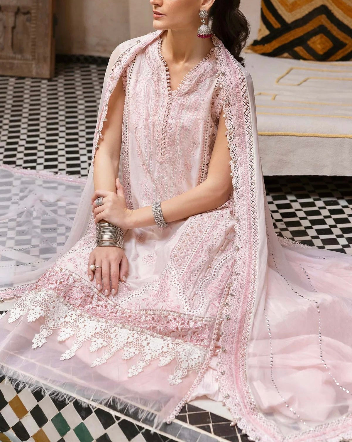 Maria B Luxury Lawn Chicken Kari Partywear Dress |SC-5293