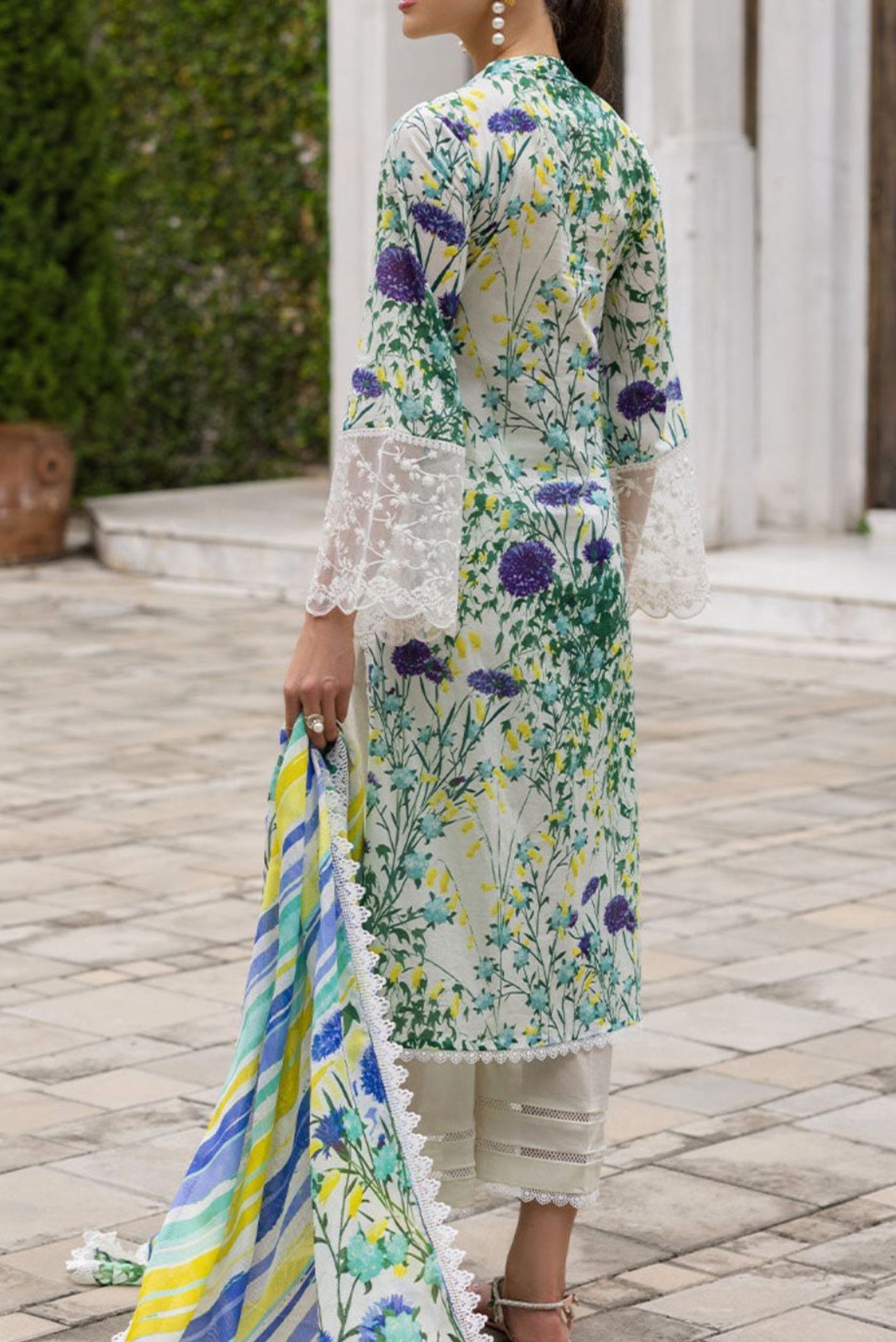 Maria B M Print Lawn Formal Wear Dress | SC-253