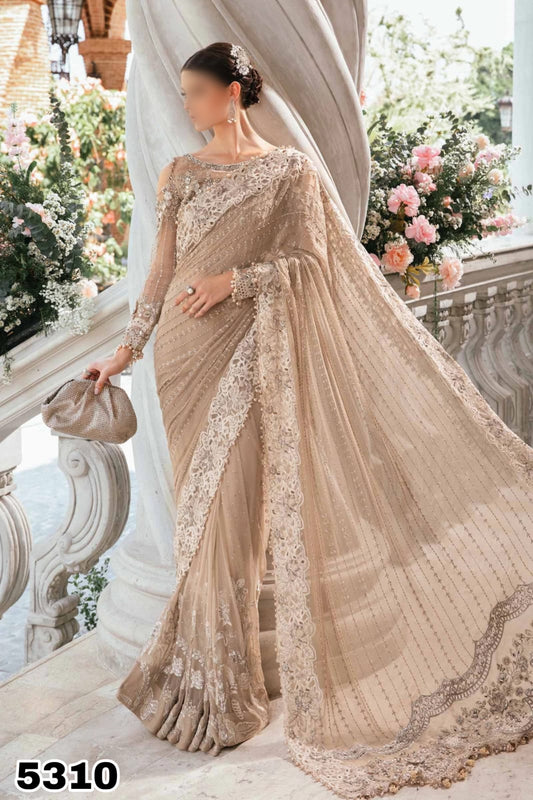 MariaB Luxury Net Embroidered Saree |5310