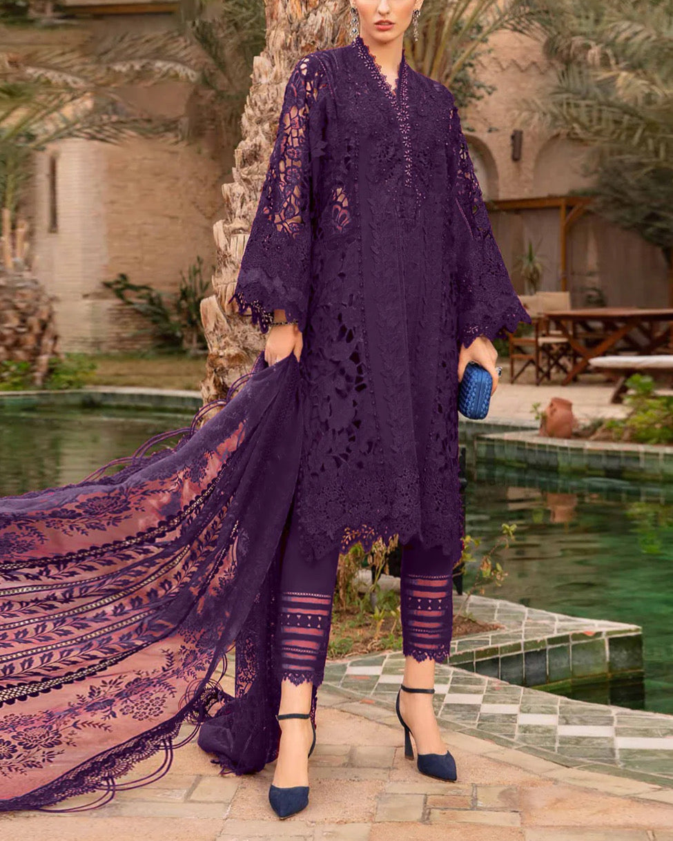 Marib B lawn Chicken Kari PartyWear Dress |SC-5302