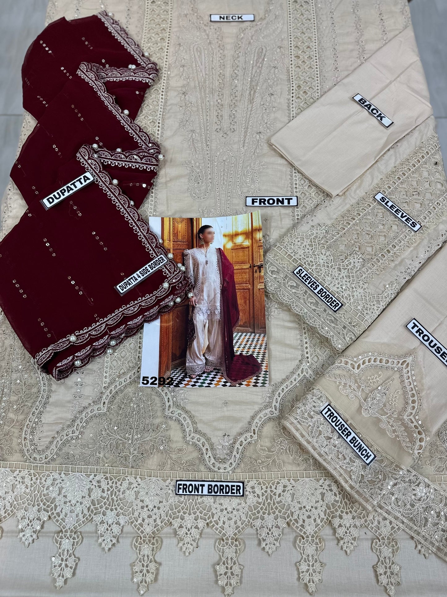 Maria B Luxury Lawn Chicken Kari Partywear Dress |SC-5292