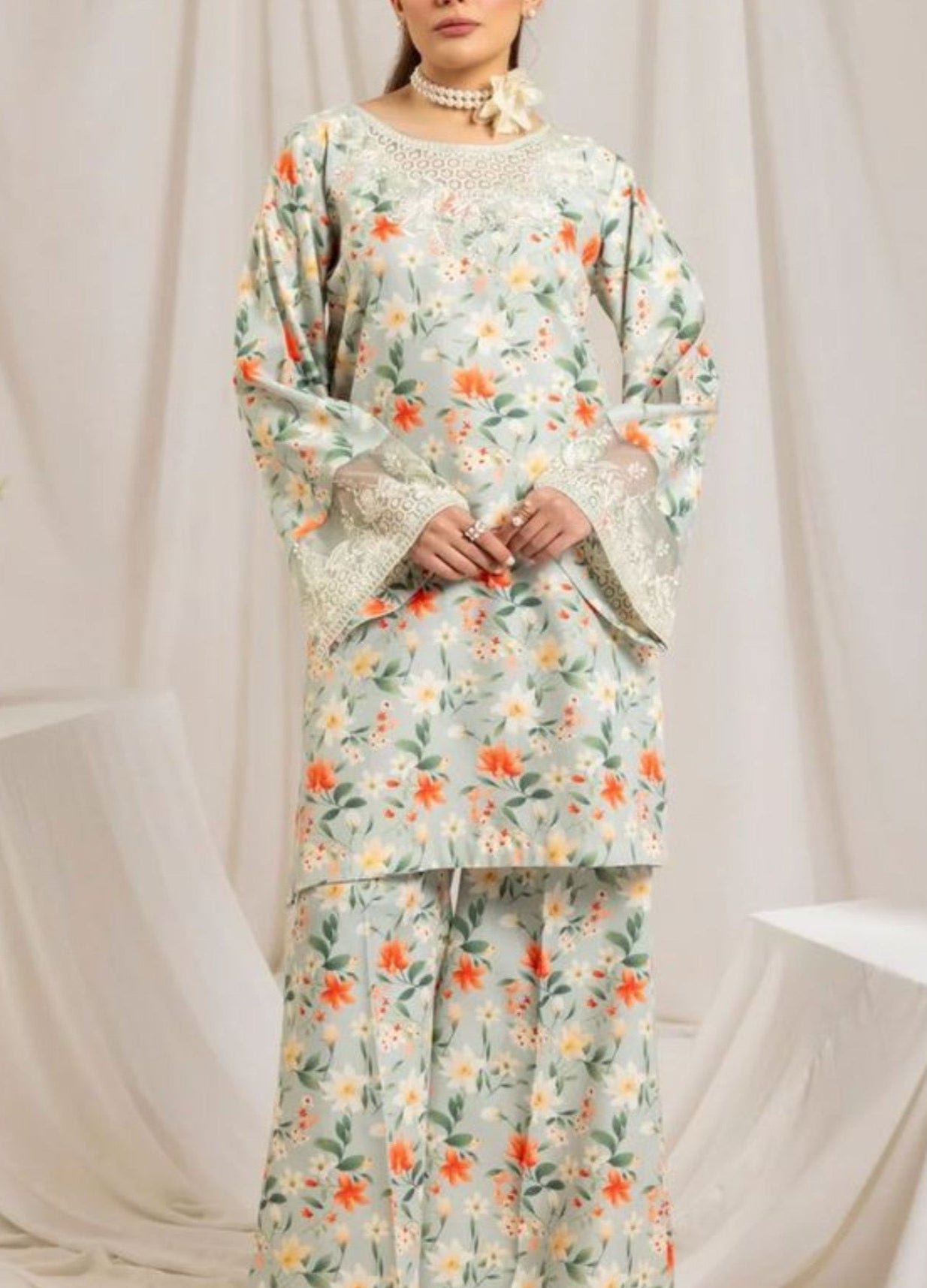 Maria B M Print Lawn Formal Wear Dress | SC-255