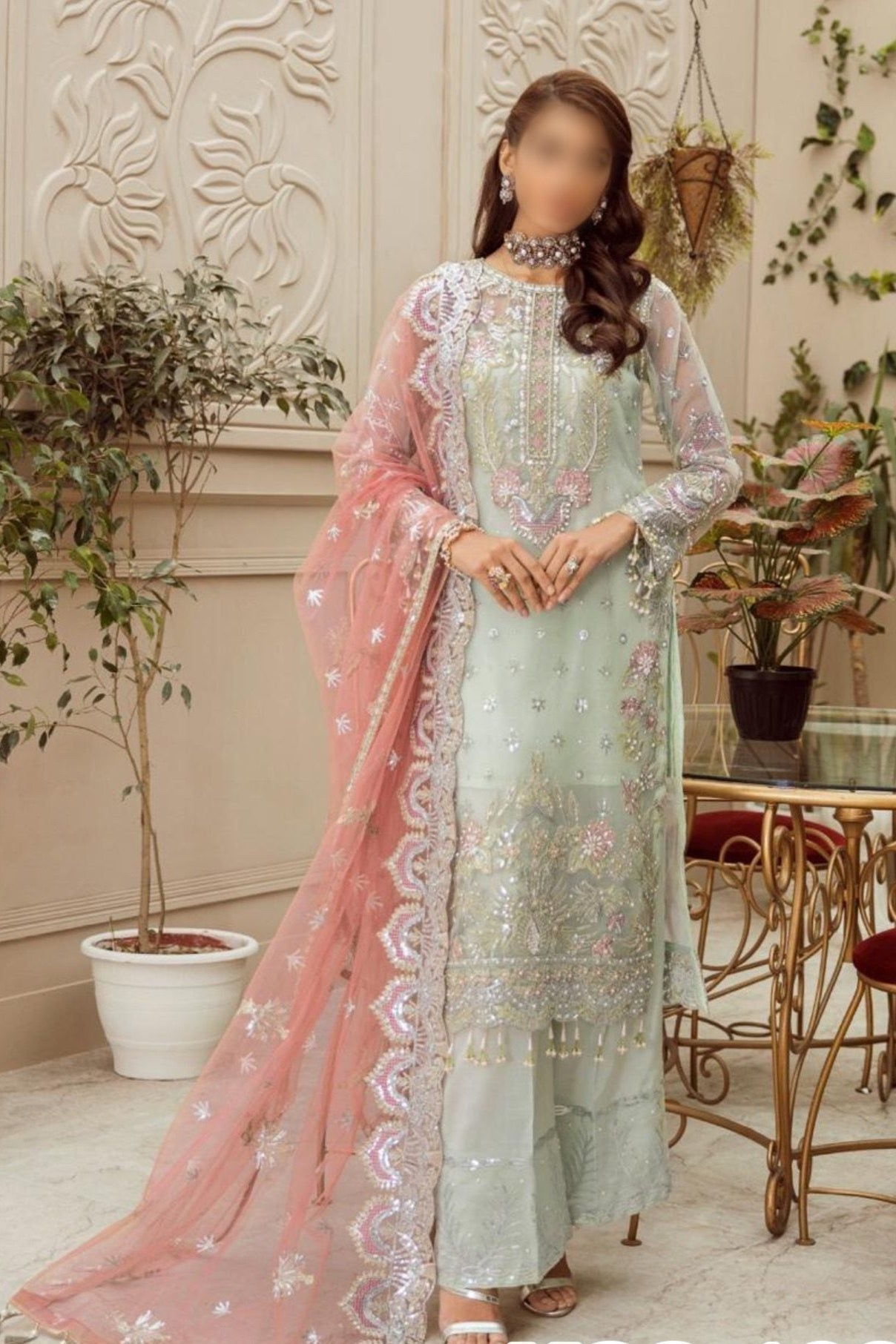 Muhq Luxury Organza Party Wear Dress | SC-188