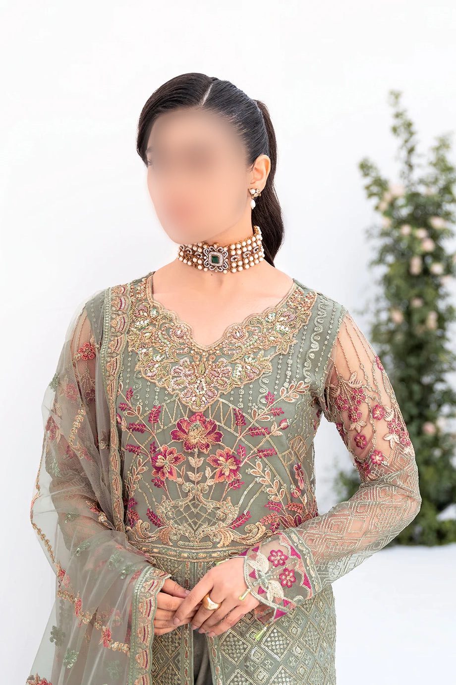 Rimsha Chiffon/Net Partywear Dress SC-101