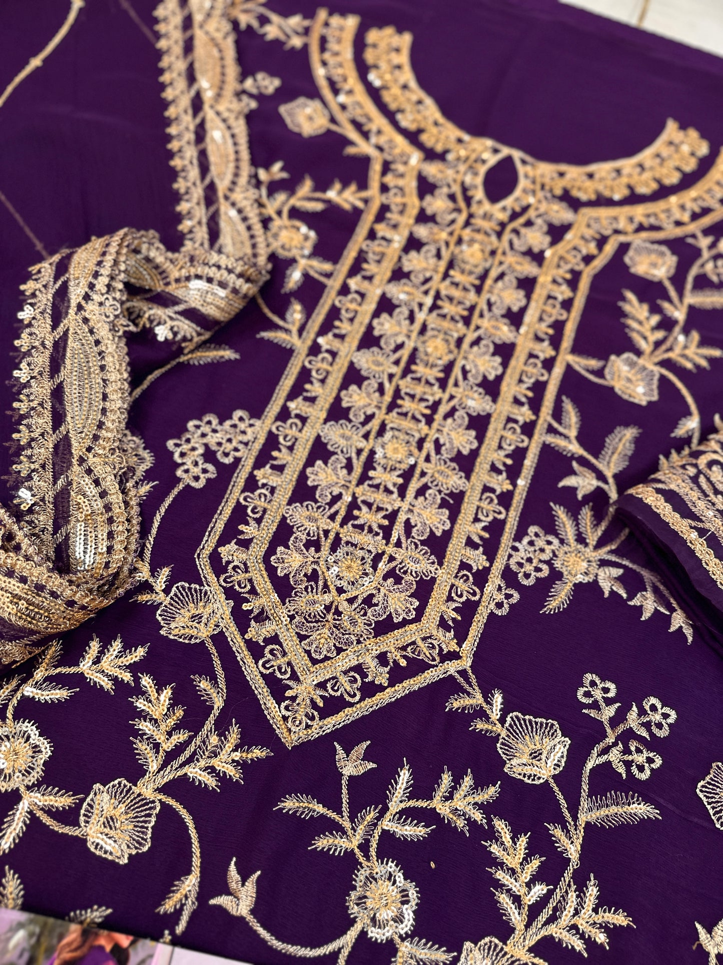 Asim Jofa Luxury Chiffon Collection 3 Piece Unstitched |5344