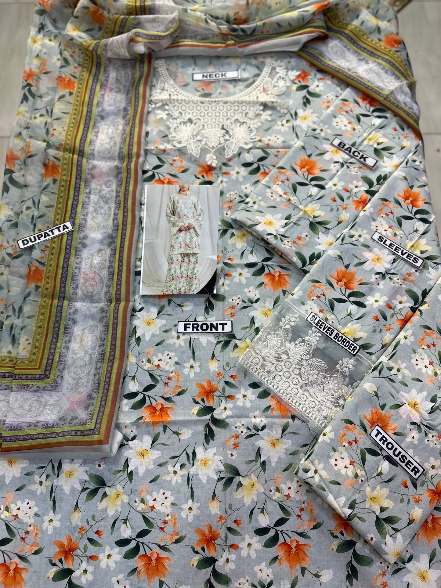 Maria B M Print Lawn Formal Wear Dress | SC-255