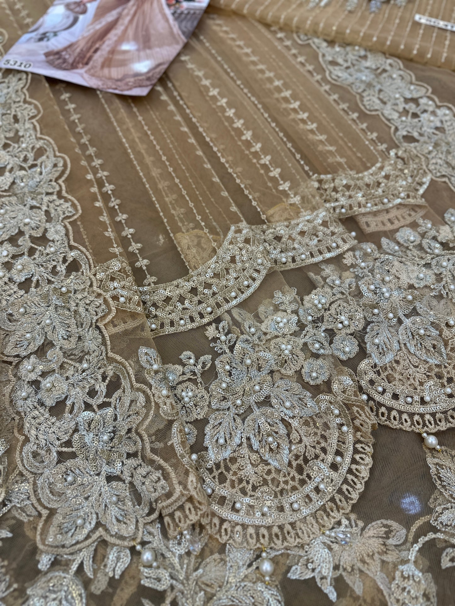 MariaB Luxury Net Embroidered Saree |5310