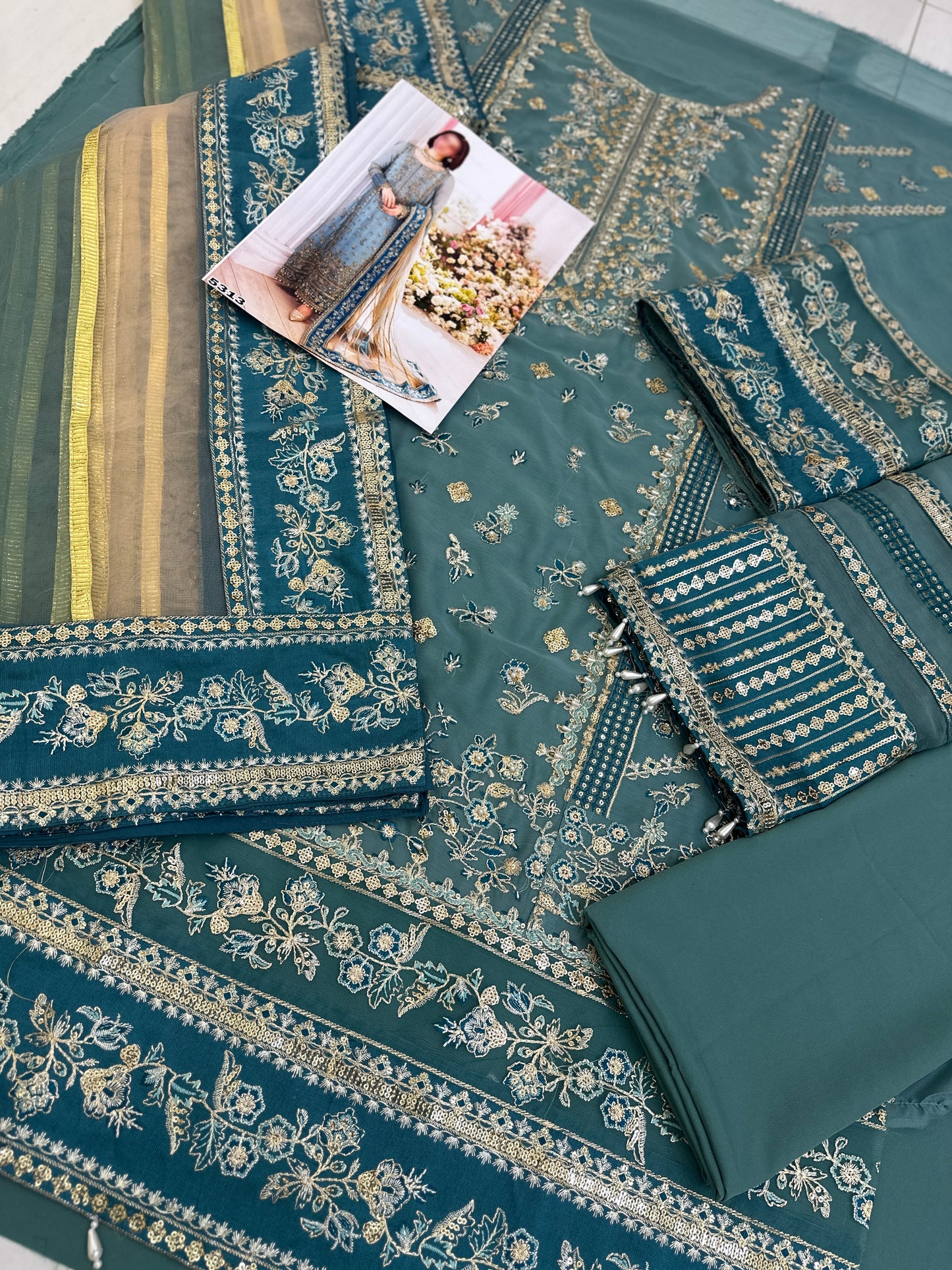 Charizma Chiffon Luxury PartyWear Dress | 5313