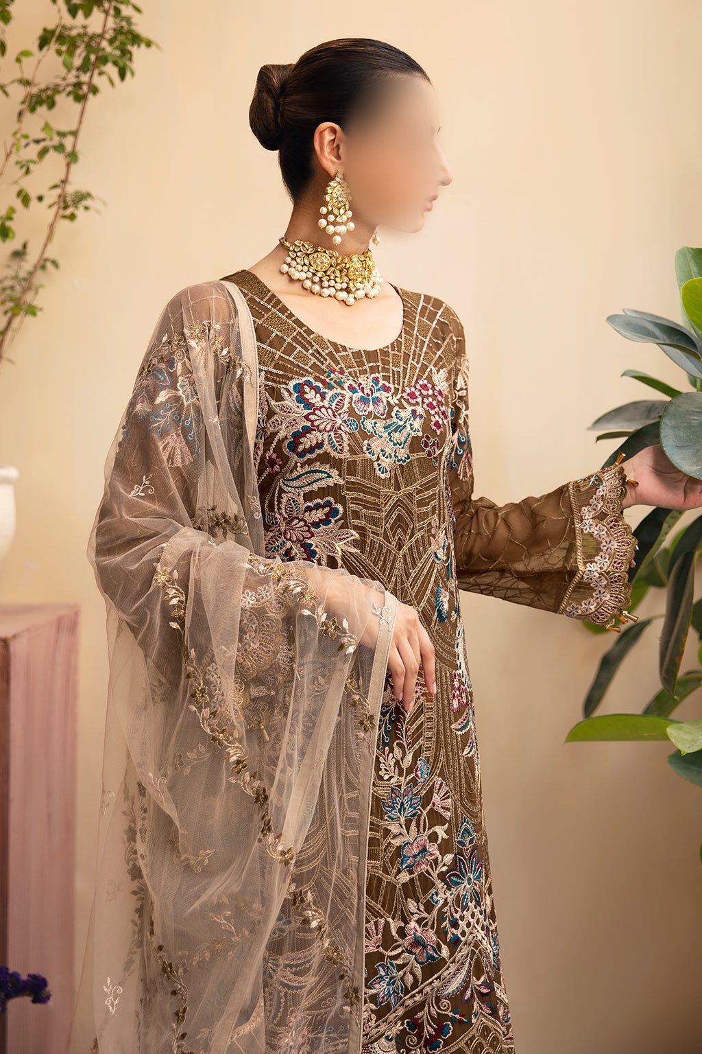 Ramsha Chiffon With Dupatta Party Wear Dress | SC-193