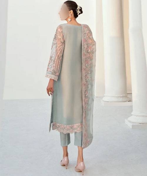 Baroque Luxury Chiffon Partywear Dress | SC-120